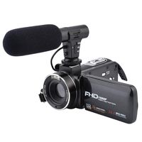 Video Camera Camcorder,CamKing FHD 1080P 24.0MP 16X Digital Video Camera with External Microphone and 3.0 Inch IPS HD Touch Screen Digital Zoom Camera Recorder