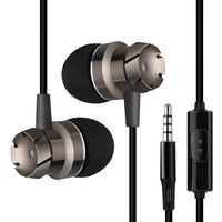 Aux iPhone Earphones/Headphones/Earbuds/Headsets with Remote Control and MIC, ebasy Earphones for iPhone/iPad/iPod/Samsung and More Devices Compatible with 3.5 mm Headphone -Black
