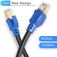 Cat8 Ethernet Cable 80ft, LDKCOK Internet Network Cord, 40Gbps 2000Mhz LAN Wires, High Speed S/FTP LAN Cables with Gold Plated RJ45 Connector for Router, Modem, Gaming, Xbox