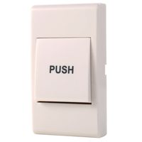 HWMATE White Plastic Door Exit Push Button Panel with NO/NC/COM Output for Door Access Control System