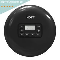 Portable CD Player, HOTT CD611 Personal Compact Disc Player with LCD Display, Stereo Earbuds and USB Charging Cable, Electronic Skip Protection Anti-Shock Function - Black