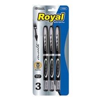 BAZIC Royal Black Rollerball Pen (3/Pack) (Case of 144)