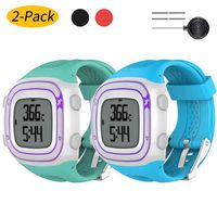 Watbro Watch Band Compatible with Garmin Forerunner 10/ Forerunner 15 Running Watch, Soft Silicone Replacement Wristband for Garmin Forerunner 10/15 Smart Watch Women Men