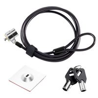 Laptop Cable Lock Hardware Security Cable Lock Anti Theft Combination Lock for iPad Tablet Laptop MacBook Dell HP Lenovo Kindle Samsung Android All Other Notebooks Tablets (Straight Rope + Black)