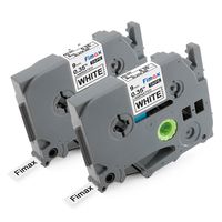 Fimax 2-Pack Compatible Standard Laminated Tapes Replacement for TZe-221, for Brother P-Touch PTD400AD PT-1230PC PTD600 PT-D210 Label Maker, Black on White, 9mm x 8m (3/8 Inch x 26.2 ft)