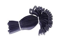 Elantek 50 Pcs Reusable Fastening Cable Straps, Hook and Loop Cable Tie Down Straps 0.8" x 6" (Black)