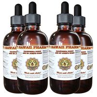 California Poppy and St John's Wort Liquid Extract, Organic California Poppy (Eschscholzia Californica) and St John's Wort (Hypericum Perforatum) Tincture Supplement 4x4 oz