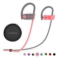 Bluetooth Headphones, LETSCOM Wireless Earbuds IPX7 Waterproof Noise Cancelling Headsets, Richer Bass & HiFi Stereo Sports Earphones 8 Hours Playtime Running Headphones with Travel Case