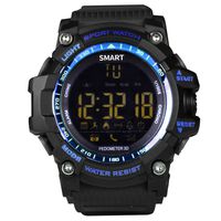 EUTUKEY Smart Watch Men Bluetooth Outdoor Sport Watch Fitness Tracker IP67 Waterproof Remote Camera Smart Band for Android with Android iOS,12 Months Standby Time(Blue)