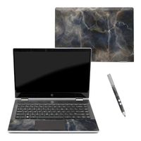 MightySkins Skin Compatible with Pavilion x360 14" (2018) - Stormy Marble | Protective, Durable, and Unique Vinyl Decal wrap Cover | Easy to Apply, Remove, and Change Styles | Made in The USA