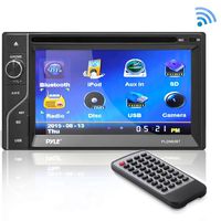 Premium 6.5-Inch Double-DIN in-Dash Touchscreen Car Stereo Receiver Compatible with Bluetooth - Video CD/DVD/MP3/MP4 Player, SD Memory Card Reader with AM/FM Radio