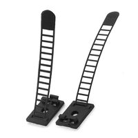 Magic&Shell 50pcs 92mm Adjustable Self Adhesive Cable Clips Wire Organizer Optional Screw Mount Electric Wiring Accessories Cable Clamp Clips Fixed Fasten Cable Tie Black