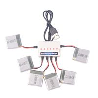 YouCute 6PCS 650mah Battery and 1to6 Charger for TOZO X8tw Q1012 Focus FPV Drone QQPOW X8 Rc Quadcopter Spare Parts (6PCS 650mAh Batteries +Charger)