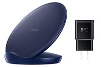Samsung Qi Certified Fast Charge Wireless Charger Stand (2018 Edition) Universally Compatible with Qi Enabled Smartphones - US Version - Blue