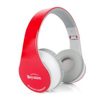 Beyution Wireless Built in Mic Bluetooth Headphone - Red