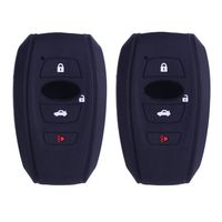 2Pcs XUHANG Sillicone key fob Skin key Cover Remote Case Protector Shell for 2016 2017 Subaru Forester Sti 2017 Outback 2014-2017 BRZ 2015 2016 XV Crosstrek Impreza 2016 WRX smart remote black