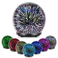 Aromatherapy and Essential Oils Diffuser, 200ML Yolife 3D Glass Super Quiet Ultrasonic Humidifier with 7 Color Lights, Waterless Auto-Of,BPA Free for Home Kids Study Hotel Yoga Leisure SPA Gift