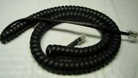 25 Pack of Black 12 Ft Handset Cords for Mitel IP Phone 5200 5300 Series 5205 5207 5212 5220 5224 5235 5240 5302 5304 5312 5320 5324 5330 5360 5320e 5330e 5340 5340e Curly Coil Lot by DIY-BizPhones