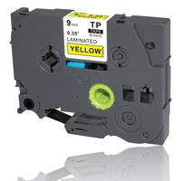 WJHHC 1PK Compatible for Brother P-Touch Laminated Tze-621 TZ 621 Label Tape Cartridge TZe-621 Black on Yellow 9mm x 8m