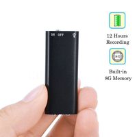 Cainda Mini Digital Voice Recorder 8GB USB Flash Drive Multifunctional Rechargeable Portable Audio Recording Device with MP3 Player Dictaphone Sound Recorder