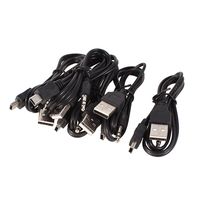 uxcell a14010600ux1273 USB 2.0 to Mini B Male 3.5mm Jack Audio Data Cable 50cm 20" Long 5 Pcs (Pack of 5)