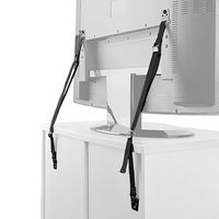 WALI Anti-Tip Heavy Duty Straps Safety Protection Fit Most Flat Screen TVs and Furniture (TAS001) , 2 Pack, Black