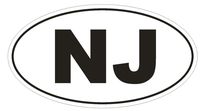 Magnet NJ New Jersey Euro Oval Vinyl Magnetic Bumper Sticker Decal D476 Laptop Tablet 5"