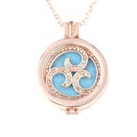 Molyveva Aromatherapy Essential Oil Diffuser Necklace Pendant Locket Jewelry Women Girl Mother Day Gifts (C)