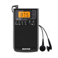 Portable Pocket AM FM Radio - Small Radio with Alarm Clock and Sleep Timer, Digital Tuning Stereo Mini Radio with 3.5mm Headphone Jack for Walking Jogging Gym Camping