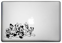 WallDecalsAndArt Mickey & Friends Apple MacBook Pro Sticker Vinyl Print Decal is a Roommates Mickey Friends Silhouette Decal. Laptop Sizes 11, 12, 13 and 15 inch. Many Colors-Black