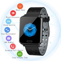 Smart Watch for Android & IOS with Heart Rate, Blood Pressure Monitor, Notification Reminder, Color Touch Screen Fitness Tracker with Sleep & Activity Tracker，Waterproof Smartwatch for Men Women