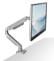 Mount-It! Single Monitor Arm Mount | Desk Stand | Full Motion Height Adjustable Articulating Mechanical Spring Arm | Fits 24 27 29 30 32 Inch VESA Compatible Computer Screen | C-Clamp and Grommet Base