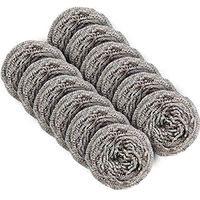 WhopperIndia 12 Piece Stainless Steel Scourers – Steel Wool Scrubber Pad Used for Dishes, Pots, Pans, and Ovens. Easy scouring for Tough Kitchen Cleaning