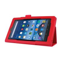 Egmy Protective Kindle Case, Popular ipad/tablet Case Leather Case Stand Cover For Amazon Kindle Fire HD 7 2015 Tablet (Red)