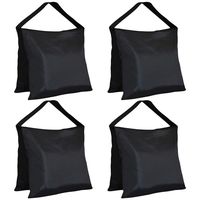 Keymaya Super Heavy Duty Sandbag Saddlebag Design 4 Weight Bags for Photo Video Studio Stand,Backyard,Outdoor Patio,Sports (Black)