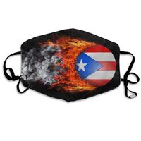Puerto Rican Splatter Flag Dust Mask,Washable and Reusable Cleaning Gardening Outdoor Activities Warm Windproof Mask