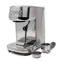 Breville Bambino Pro BES500 Compact Semi-Automatic Espresso Machine Bundle w/ 54mm Portafilter & Double Basket