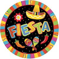 Fiesta Cinco De Mayo Party Round Dinner Plates, 8 Ct. | Party Tableware