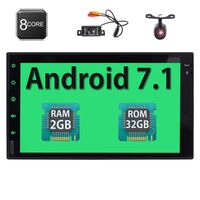 Front&Backup Camera Included Eincar Car Stereo Android 7.1 Nougat OS Octa Core 2GB 32GB 7" HD 1080P 2 Din Head Unit Support GPS Navi Bluetooth 3G/4G WIFI OBD2 SWC Autoradio FM/AM RDS Radio