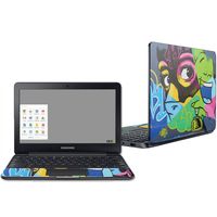 Mightyskins Skin Compatible with Samsung Chromebook 3 11.6" - Spray Faces | Protective, Durable, and Unique Vinyl Decal Wrap Cover | Easy to Apply, Remove, and Change Styles | Made in The USA