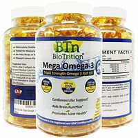 BioTrition Mega Omega 3 Fish Oil with EPA & DHA, Burpless & Odorless