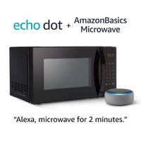 AmazonBasics Microwave bundle with Echo Dot (3rd Gen) - Heather Gray