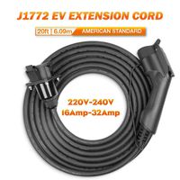 BESENERGY EV Charger Extension Cable 32Amp 220V-240V Charging Cord for Electric Vehicle 20ft 6m Compatible All SAE J1772 Chargers¡­