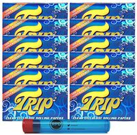 Trip2 Cellulose Clear Rolling Papers Mini Size (12 Packs) with Rolling Paper Depot Doob Tube