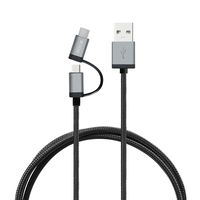 TROND 2 in 1 USB 2.0 Type C Charger Cable Braided (6.6ft Long, 56kΩ Pullup Resistor, Sync & Charging), for Android Smartphones, Apple New MacBook 12 inch, Google Chromebook Pixel, Nexus 5X 6P & More