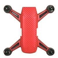 GBSELL Luxury Carbon Fiber Skin Wrap Waterproof Stickers For DJI SPARK Accessories (Red)