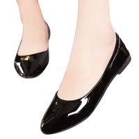 Faionny Women Single Shoes Cute Slip On Ladies Work Shoes Flat Shallow Boat Shoes Casual Ballerina Shoes Summer Office Shoes