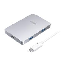 AUKEY USB C Hub with 2 Type-C Ports, 2 USB 3.0 Ports, USB-C to USB-C Cable and an AC Adapter USB-C Hub Compatible with MacBook Pro 2018/2017, ChromeBook Pixel and More
