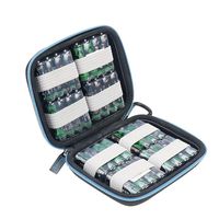 Iksnail AAA Battery Storage Case Battery Holder Organizer Box Holds for lot of AA/AAA Batteries, Black (No Battery Included)