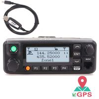 TYT MD-9600 Transceiver with GPS 50W Mobile DMR Car Ham Radio Car Digital 136-174/400-470 MHz Dual Band Two-Way Radio Transceiver 3000 Channels 50/45/25W DMR with Programming Cable Fcuntion